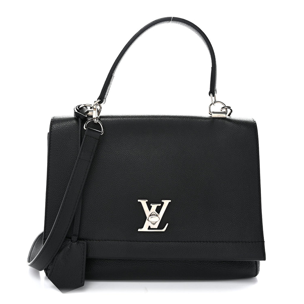 Louis Vuitton Soft Calfskin Lockme II Top Handle Black
