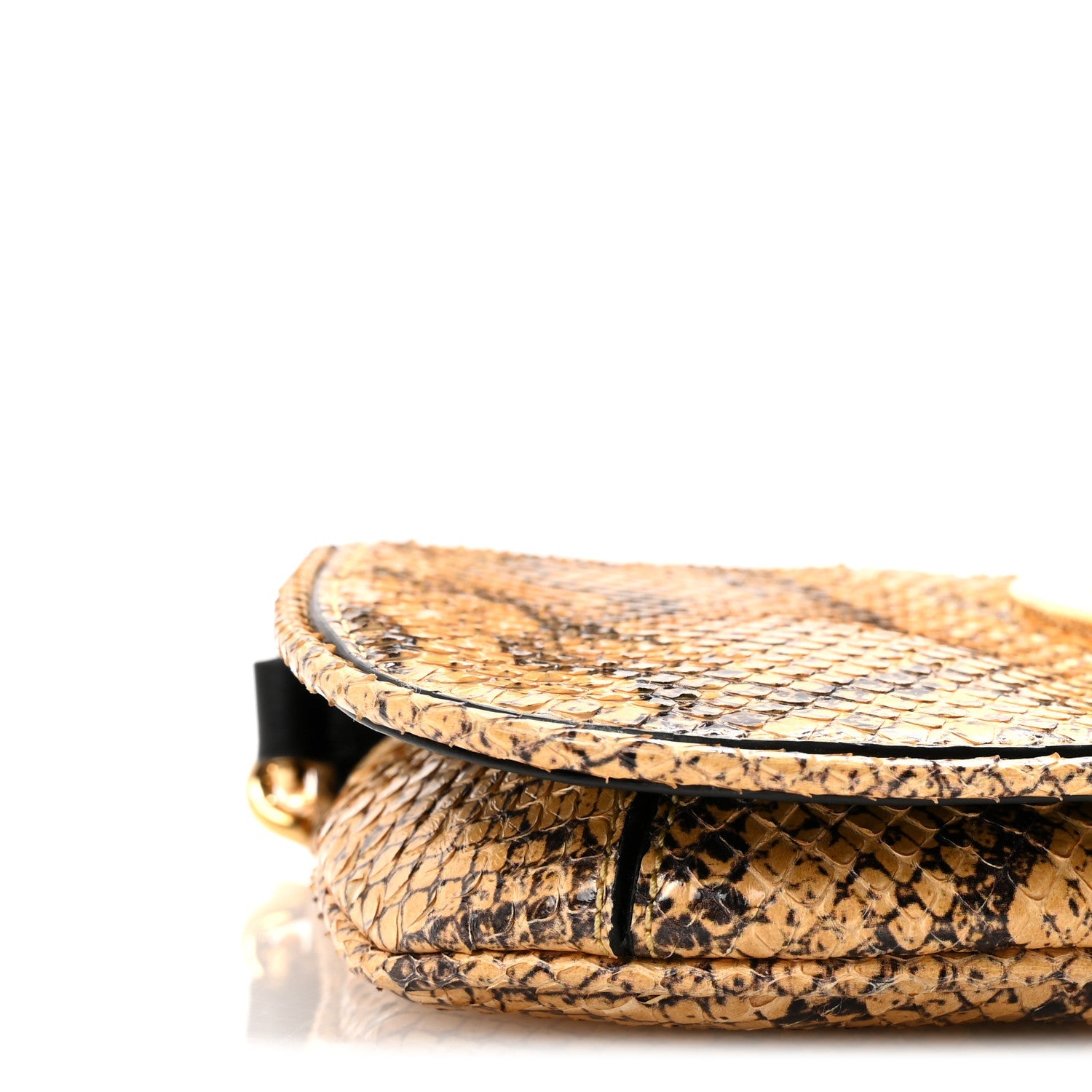 Gucci Roxy Snakeskin Blondie Chain Shoulder Flap Bag Roccia