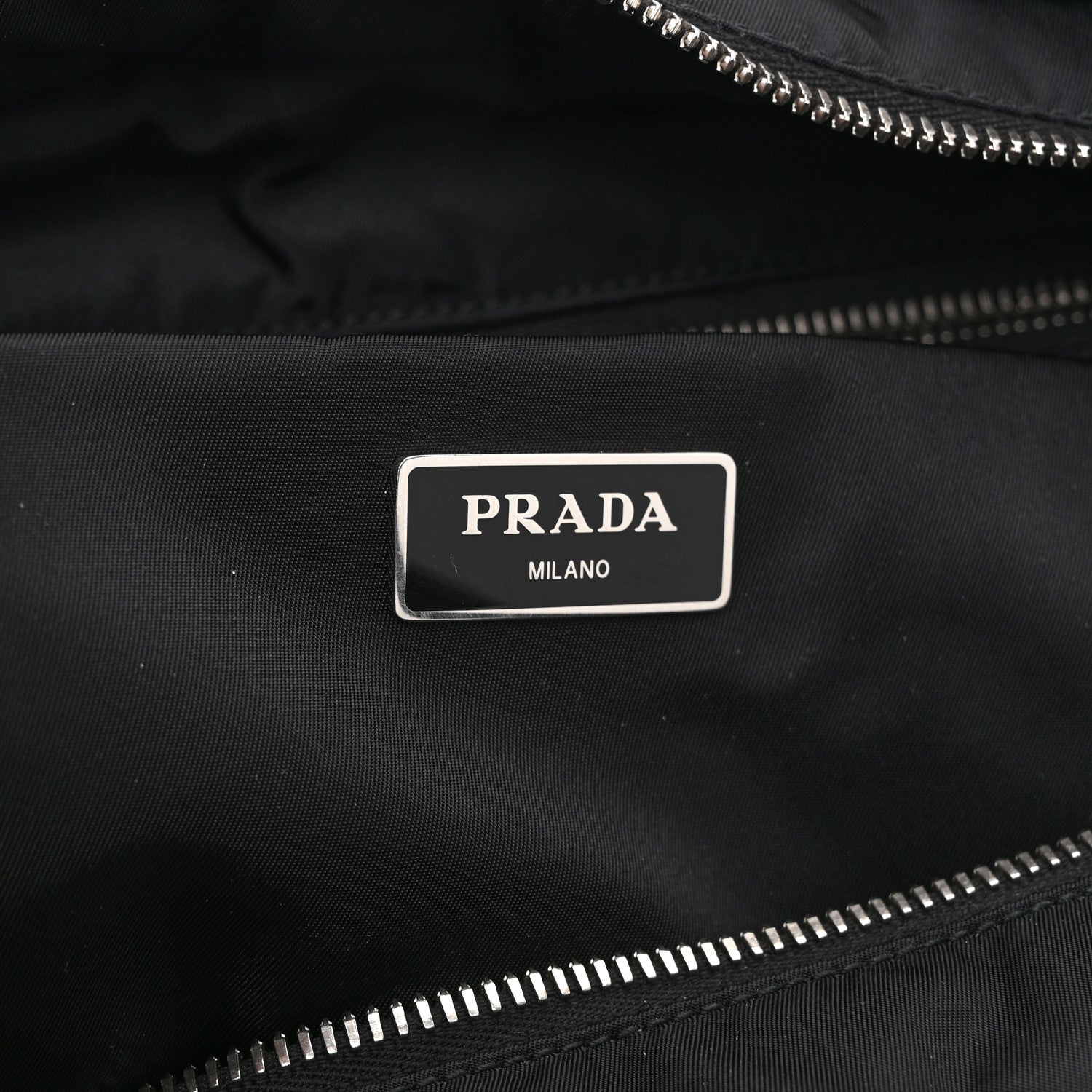 Prada Re-Nylon Nappa Triangle Quilted Padded Medium Double Handled Zip Tote Black