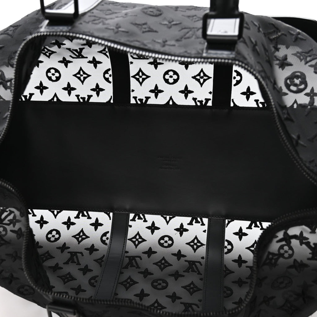 Louis Vuitton Monogram See Through Keepall Bandouliere 50 Black