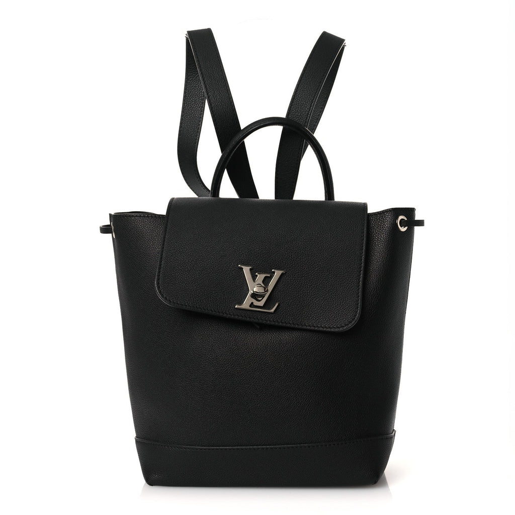 Louis Vuitton Calfskin Lockme Backpack Black