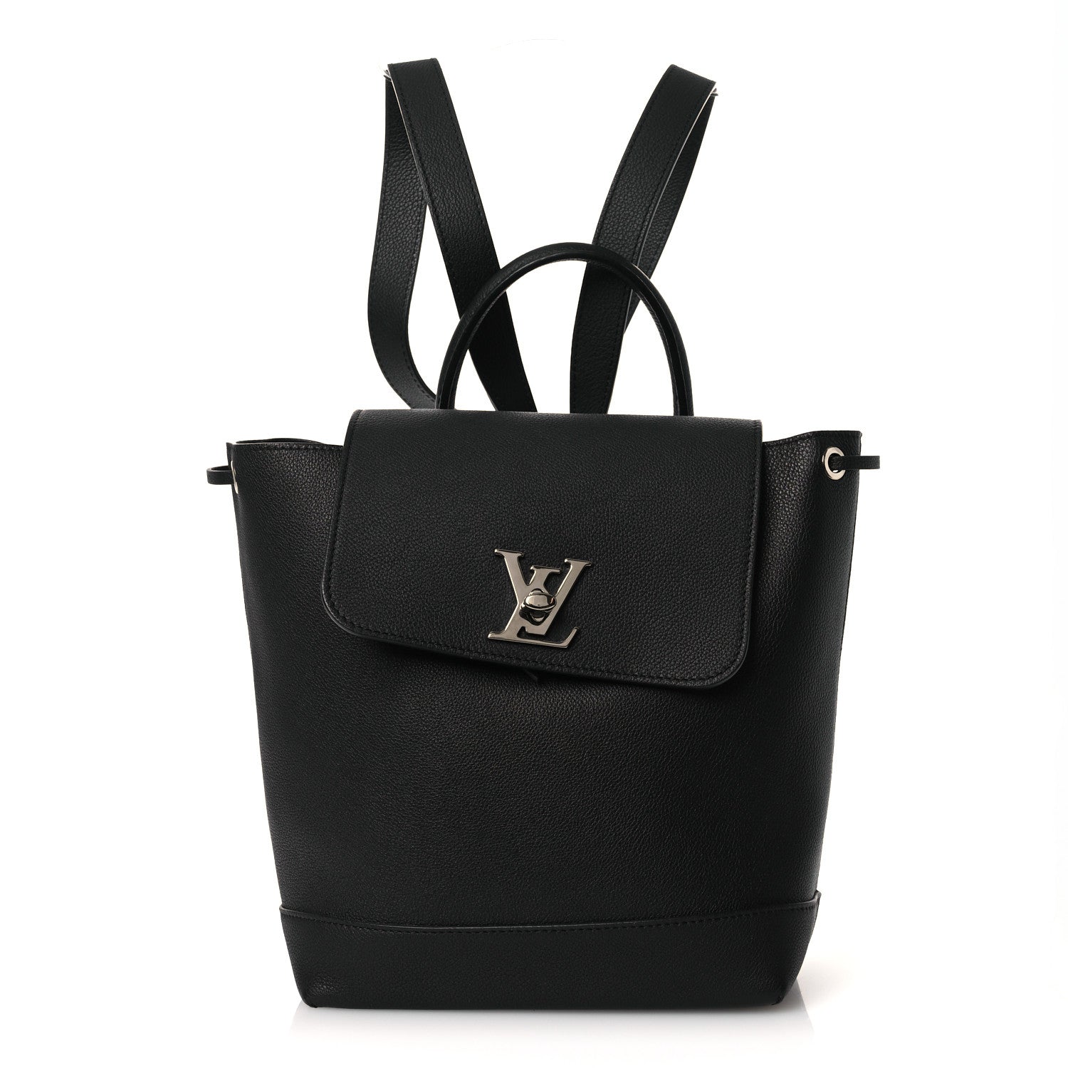Louis Vuitton Calfskin Lockme Backpack Black