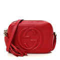 Gucci Pebbled Calfskin Small Soho Disco Bag Vibrant Red