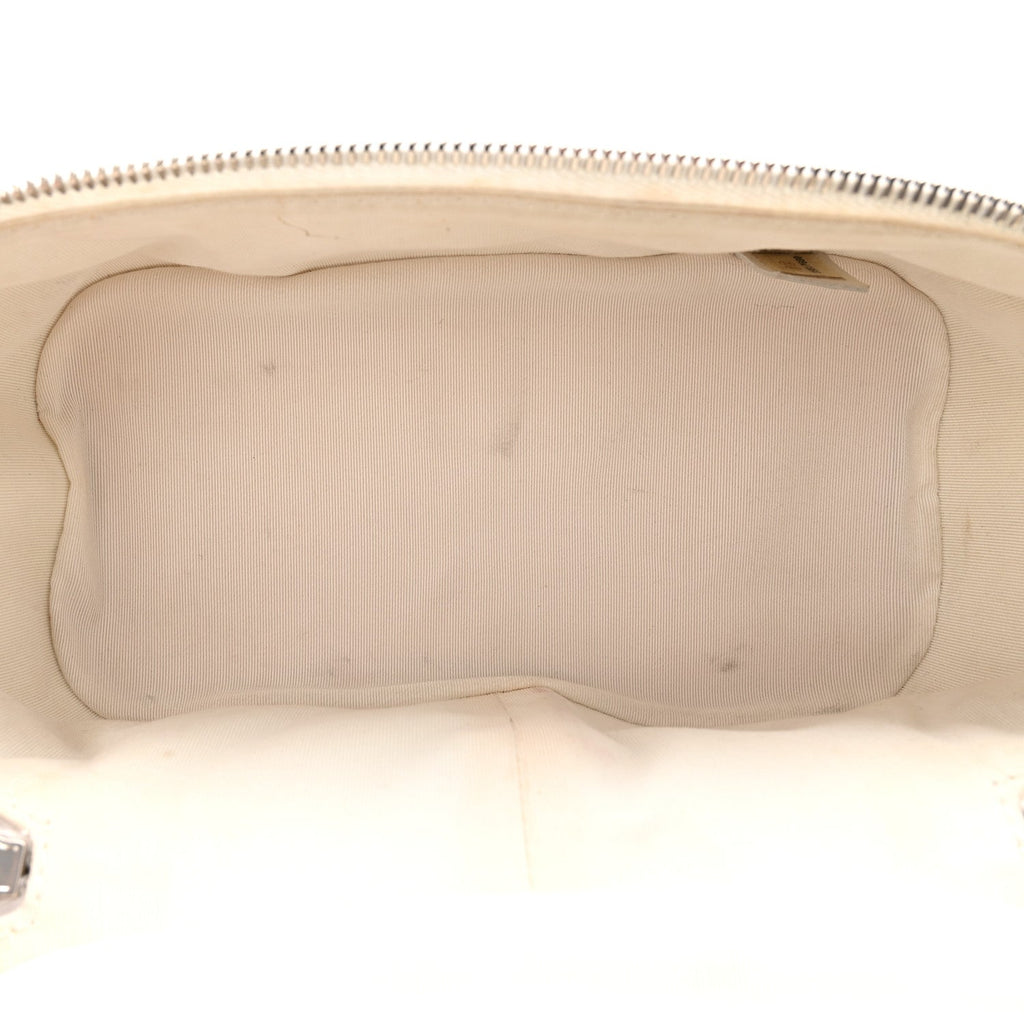 Chanel Crumpled Calfskin PVC Quilted Flap White