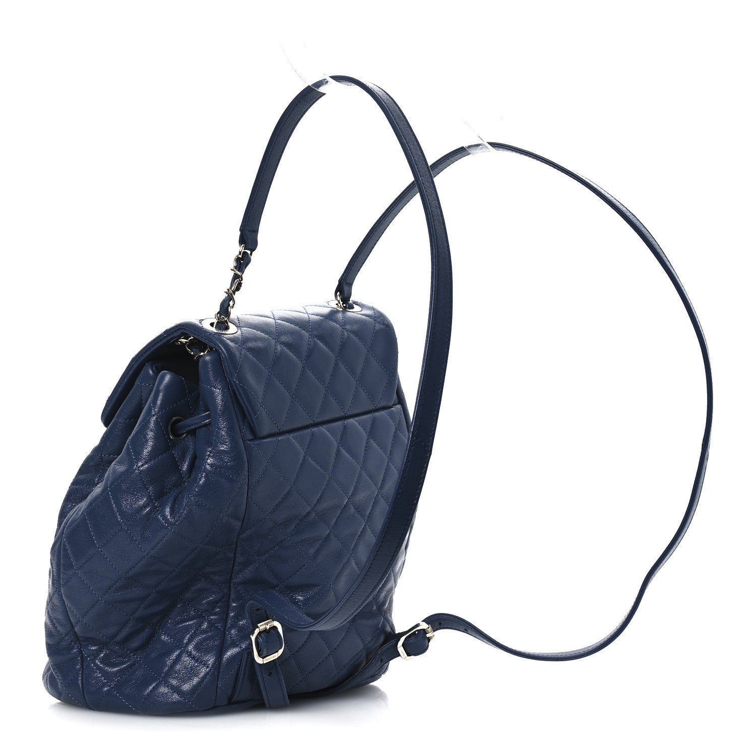 Chanel Calfskin Quilted Small Urban Spirit Backpack Blue