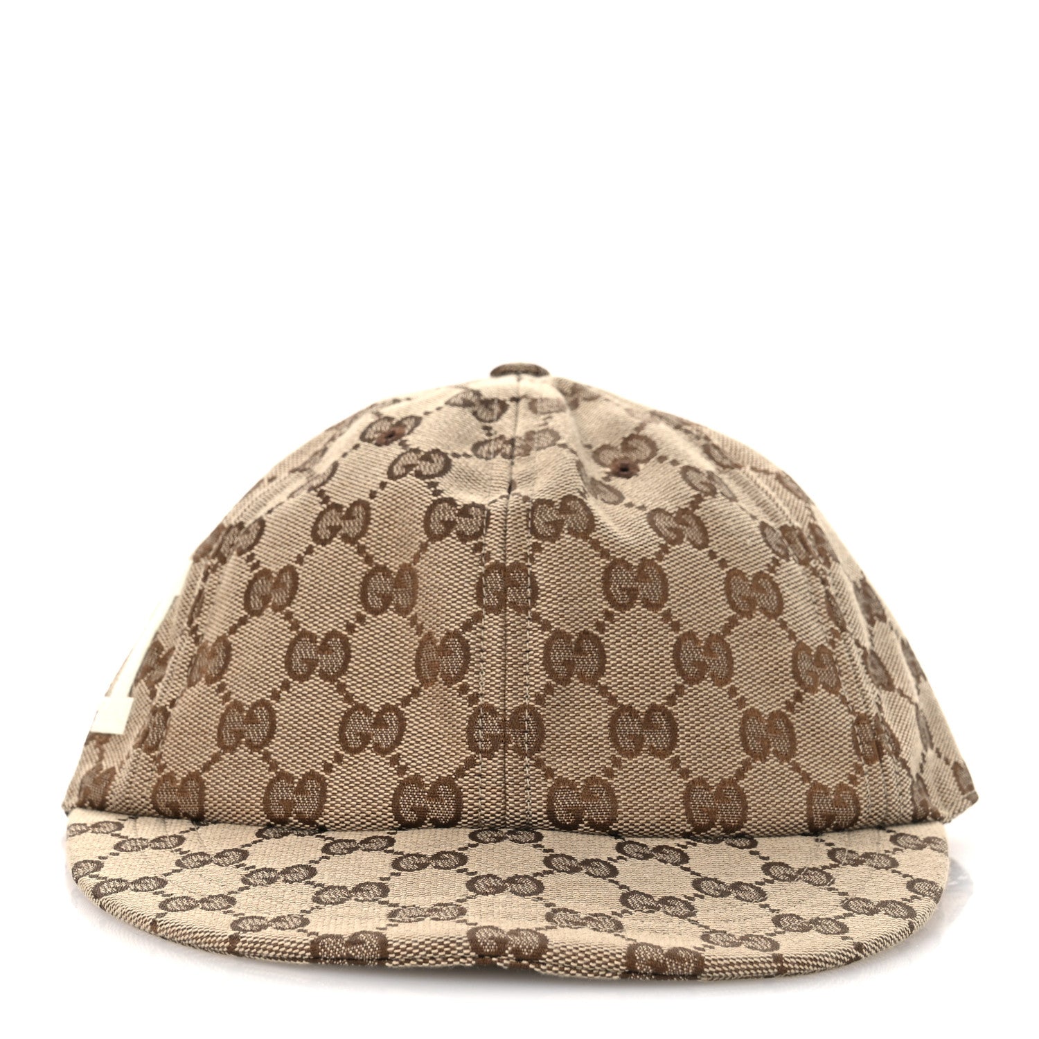 Gucci Monogram Patch Logo Soft Baseball Hat S Beige Cocoa
