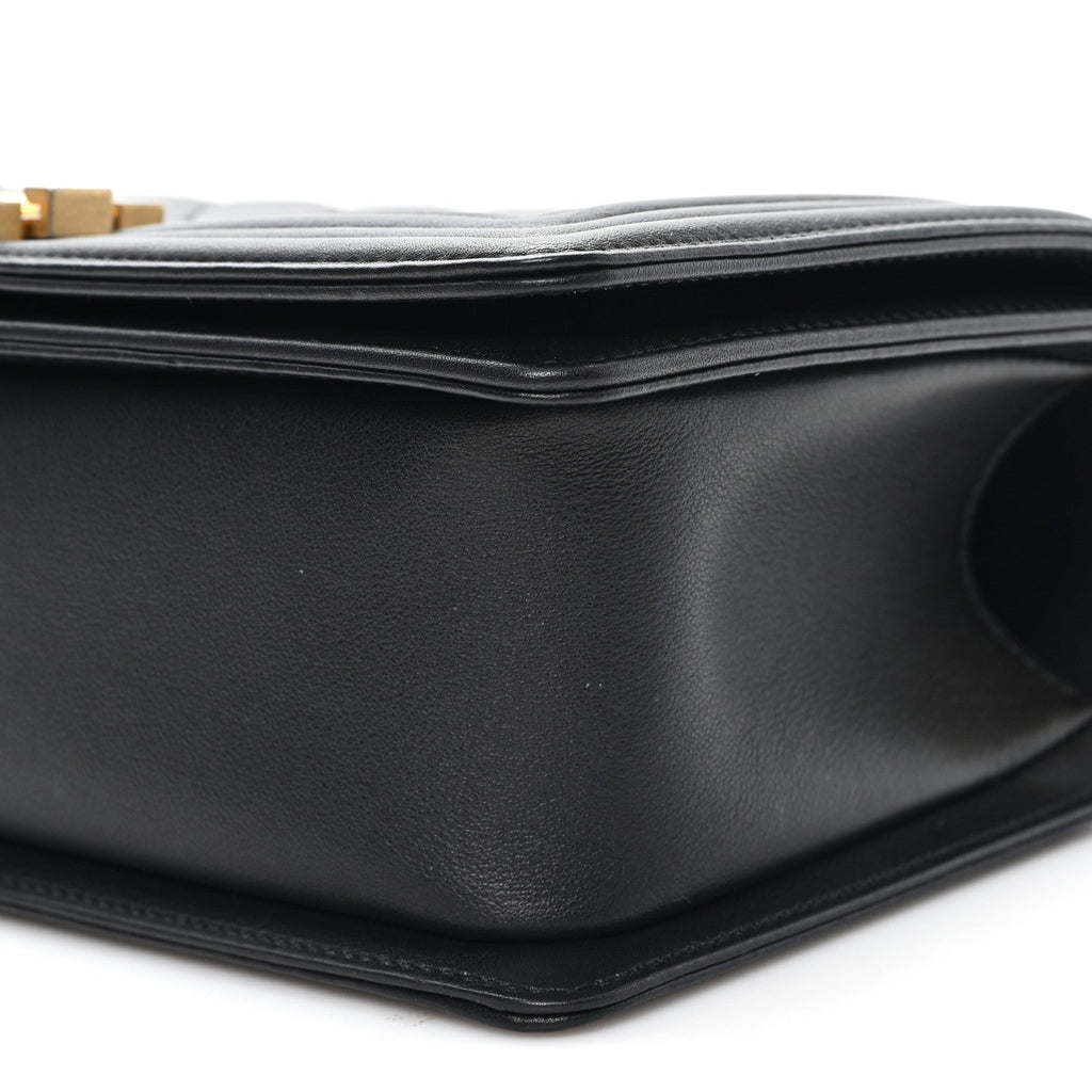 Chanel Calfskin Quilted Medium Boy Flap Black