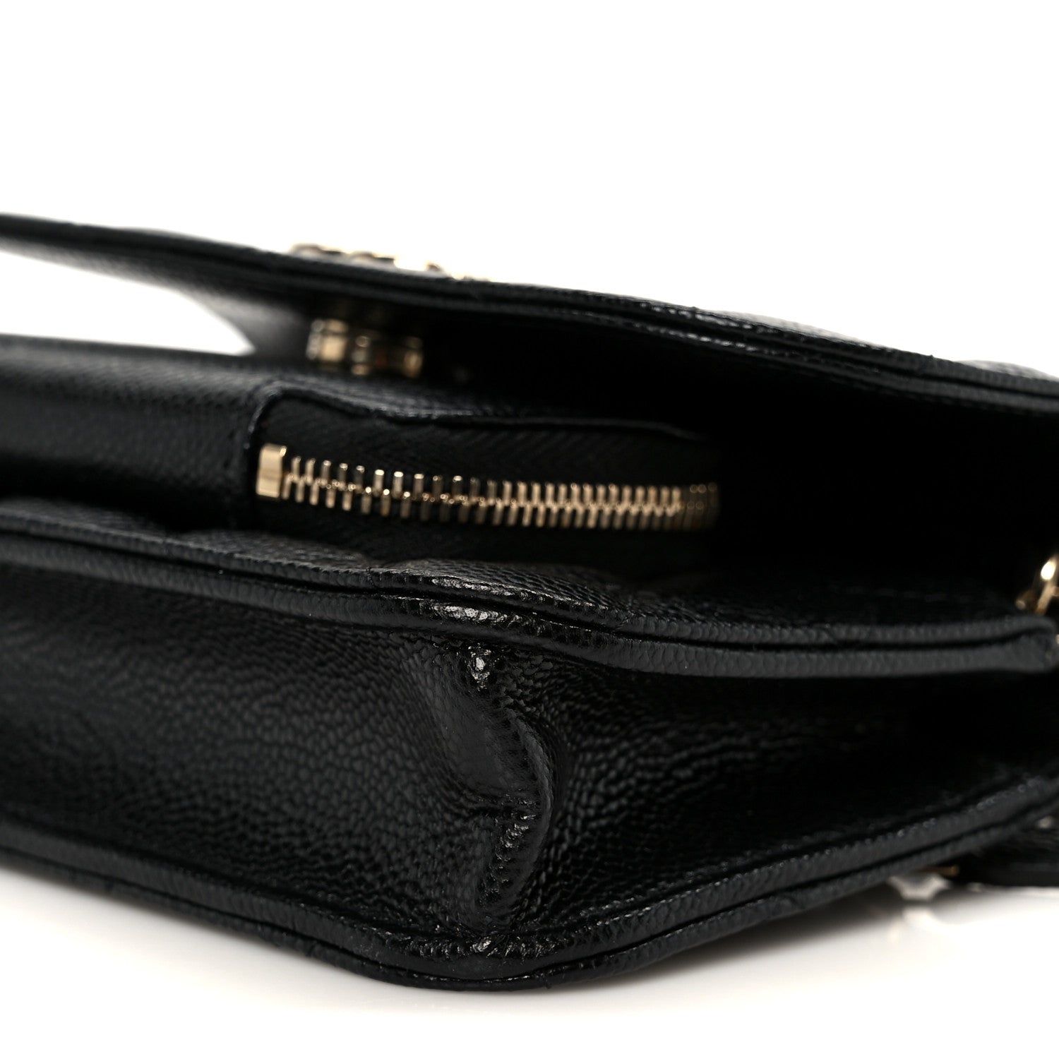 Chanel Caviar Quilted Business Affinity Clutch With Chain Black