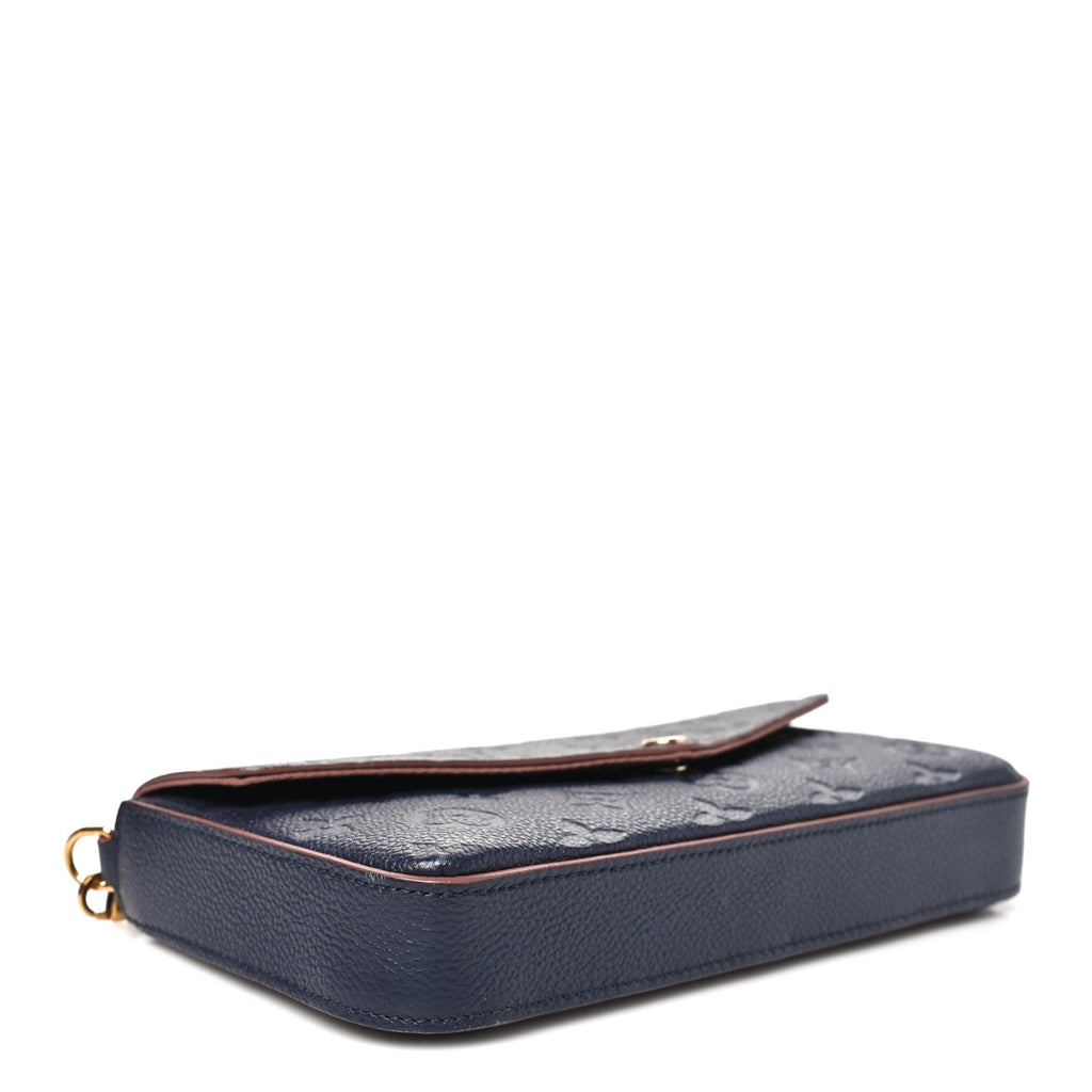 Louis Vuitton Empreinte Pochette Felicie Chain Wallet Marine Rouge