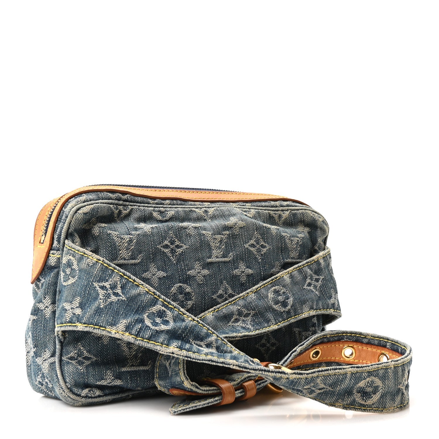 Louis Vuitton Monogram Denim Bum Bag Blue