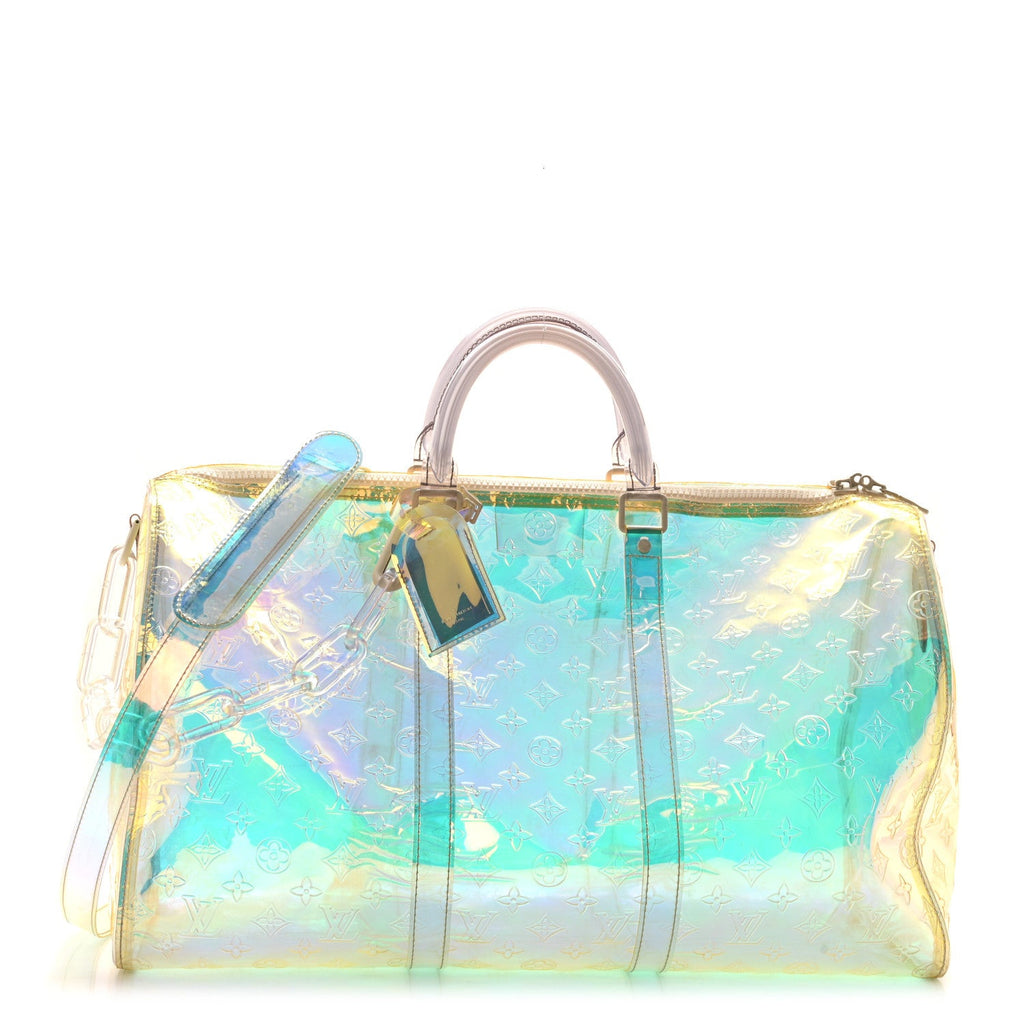 Louis Vuitton PVC Monogram Keepall Bandouliere 50 Iridescent Prism