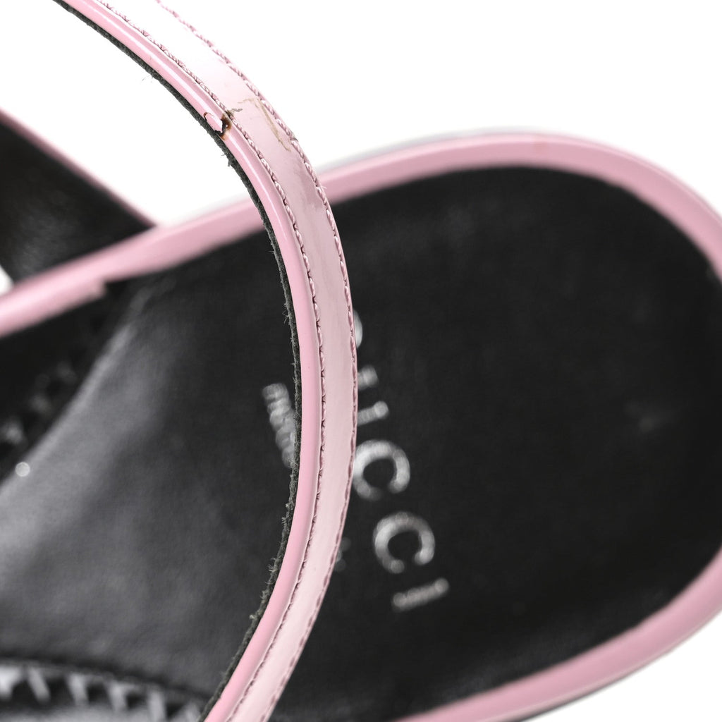 Gucci Calfskin Horsebit Divine Slingback Sandals 36 Pink