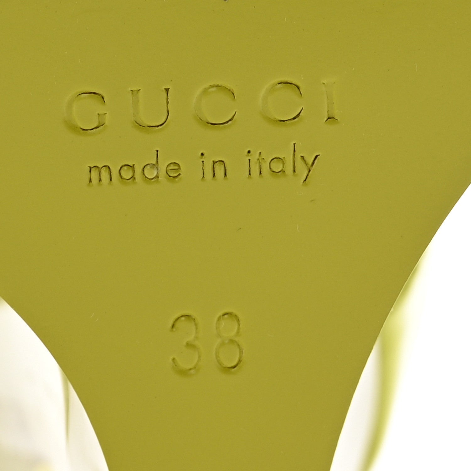 Gucci Regent Calfskin Lucite Wedge 110 Mules 38 Firefly