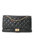 Chanel Calfskin Quilted 2.55 Paris Shanghai China Doll Reissue 227 Flap Black
