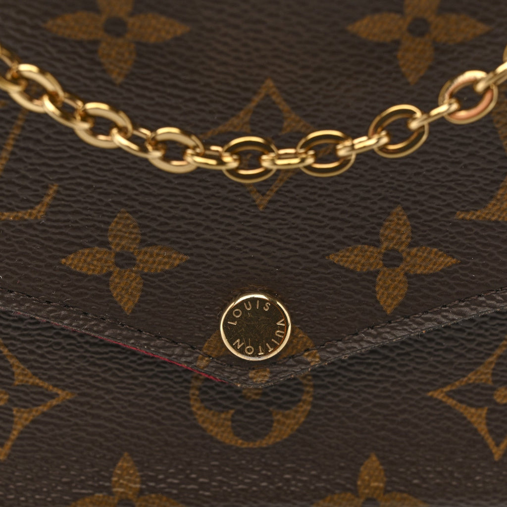 Louis Vuitton Monogram Pochette Felicie Chain Wallet Fuchsia