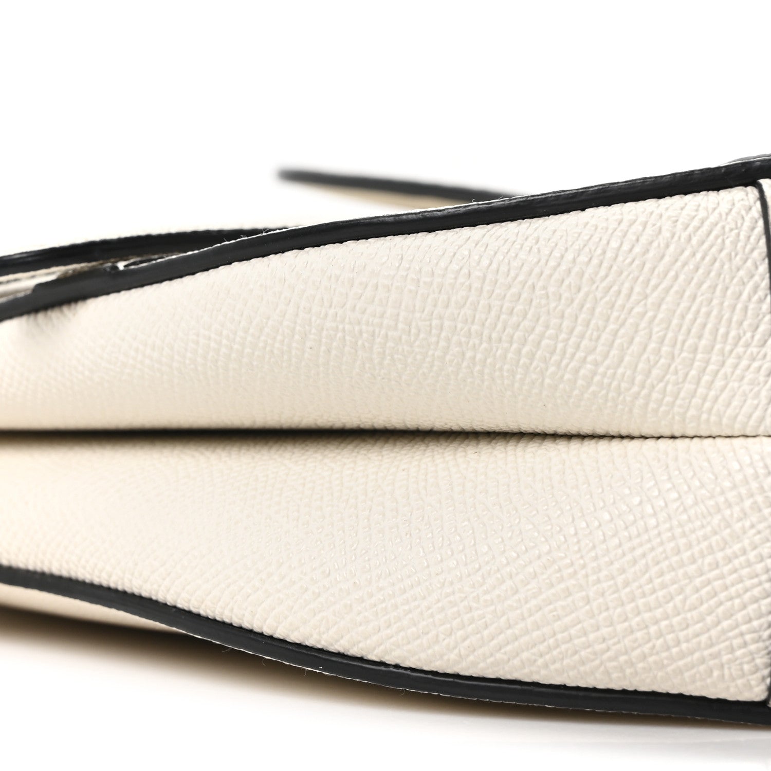 Christian Dior Grained Calfskin Saddle Bag White
