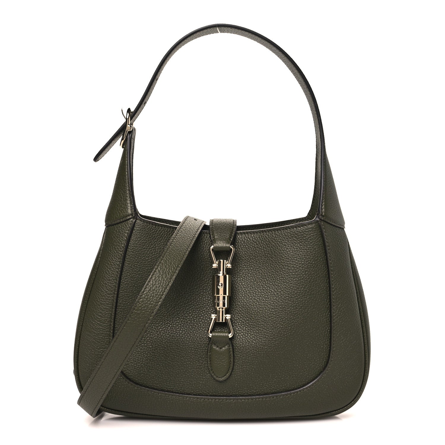 Gucci Grand Prix Calfskin Medium Jackie 1961 Hobo Dark Green