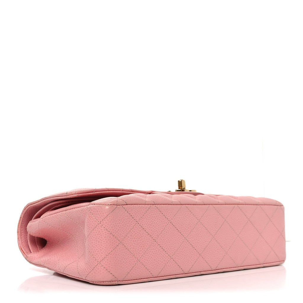 Chanel Caviar Quilted Medium Double Flap Pink