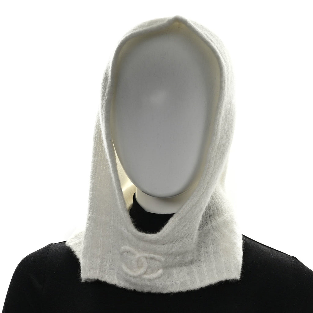 Cashmere Silk Balaclava White