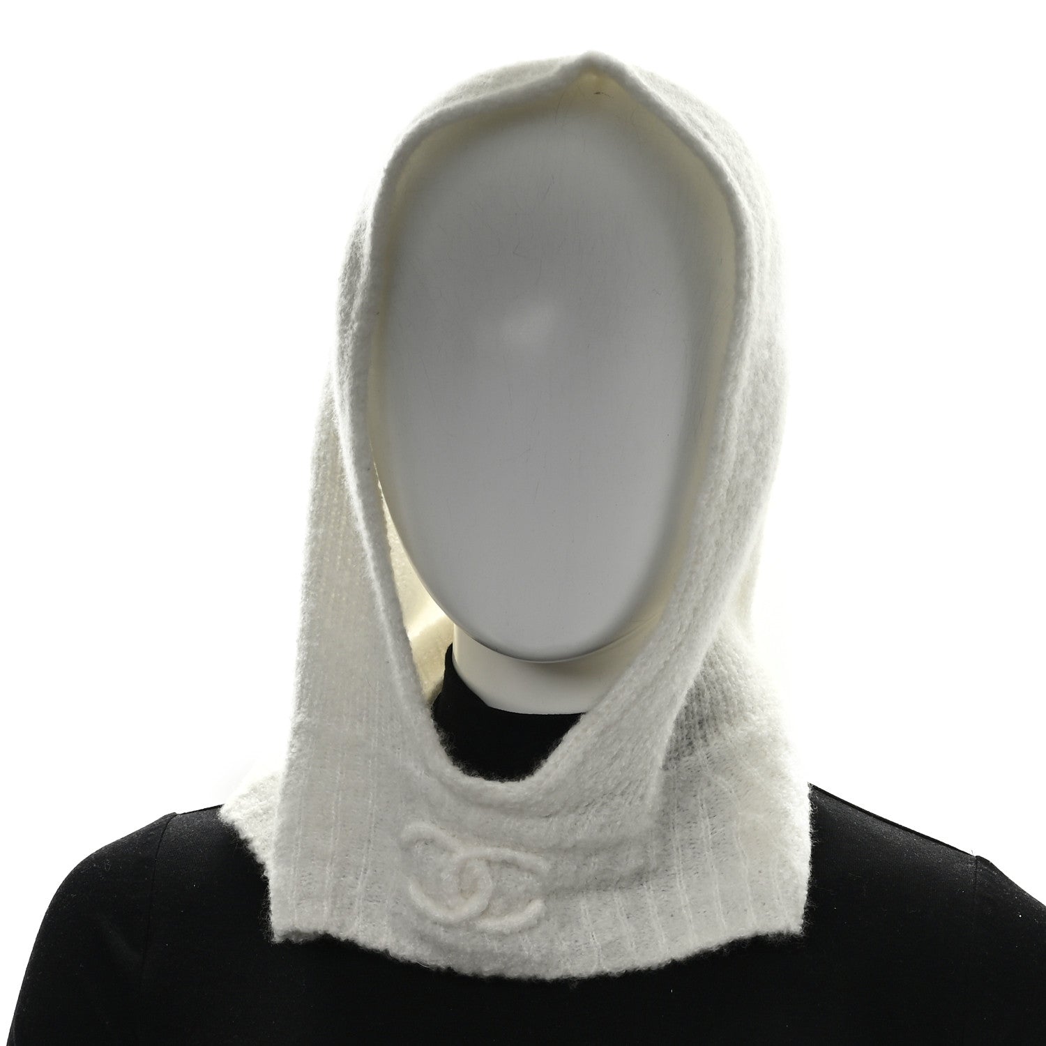 Cashmere Silk Balaclava White