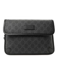 Gucci GG Supreme Monogram Web Slim Belt Bag Black Grey