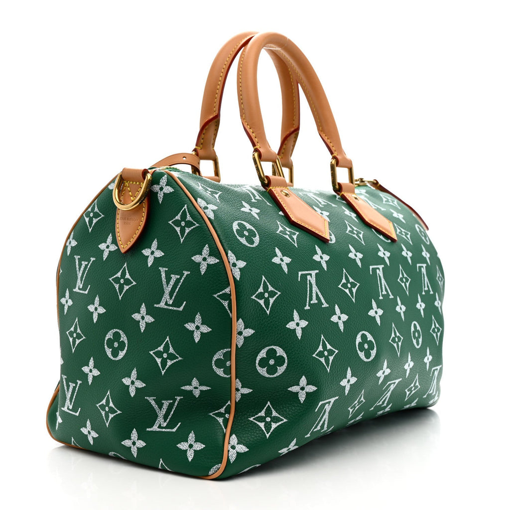 Louis Vuitton Calfskin Monogram Speedy P9 Bandouliere 30 Green
