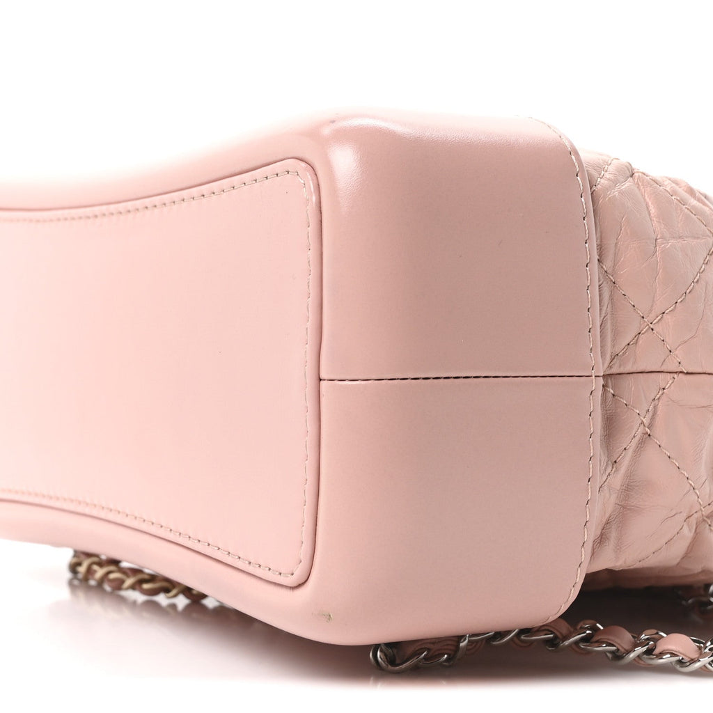 Chanel Aged Calfskin Quilted Small Gabrielle Backpack Pink