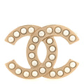 Pearl CC Brooch Gold