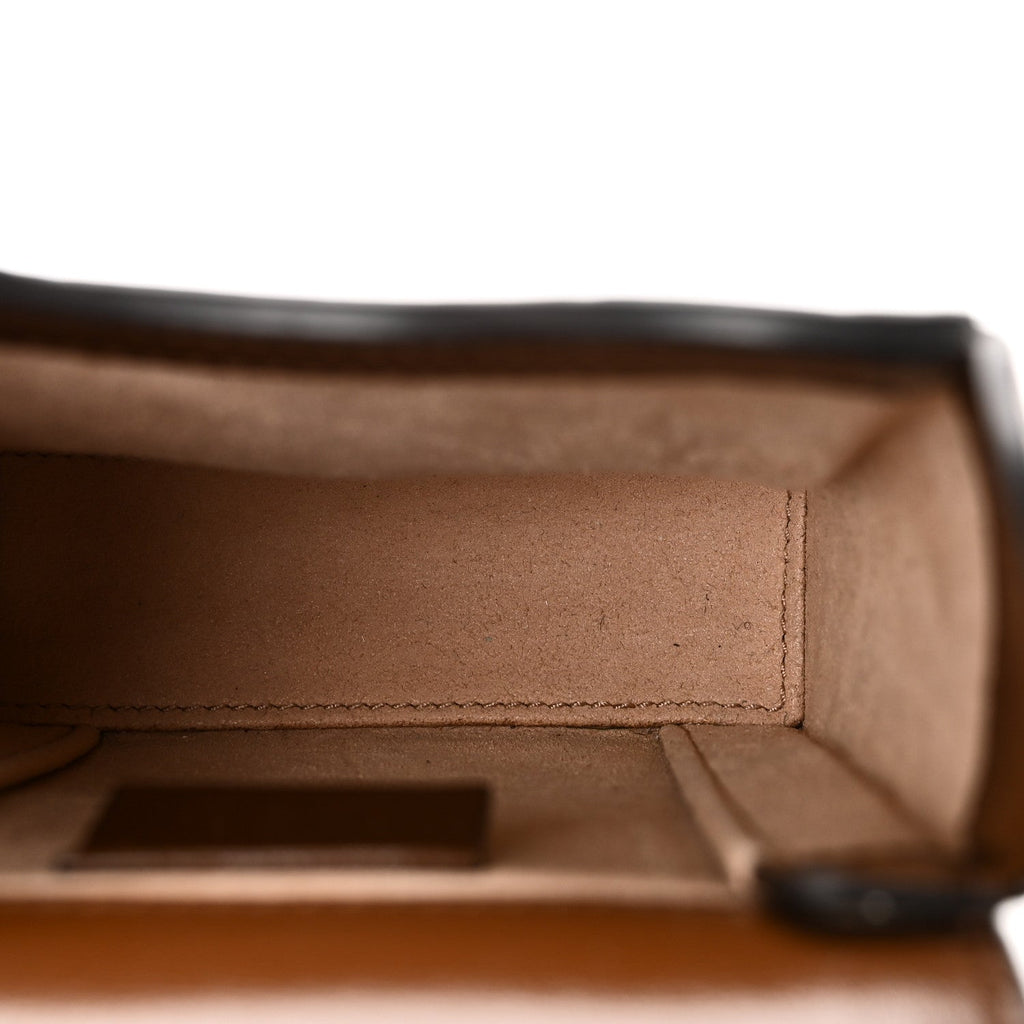 Gucci GG Supreme Monogram Mini Horsebit 1955 Crossbody Bag Beige Brown Sugar