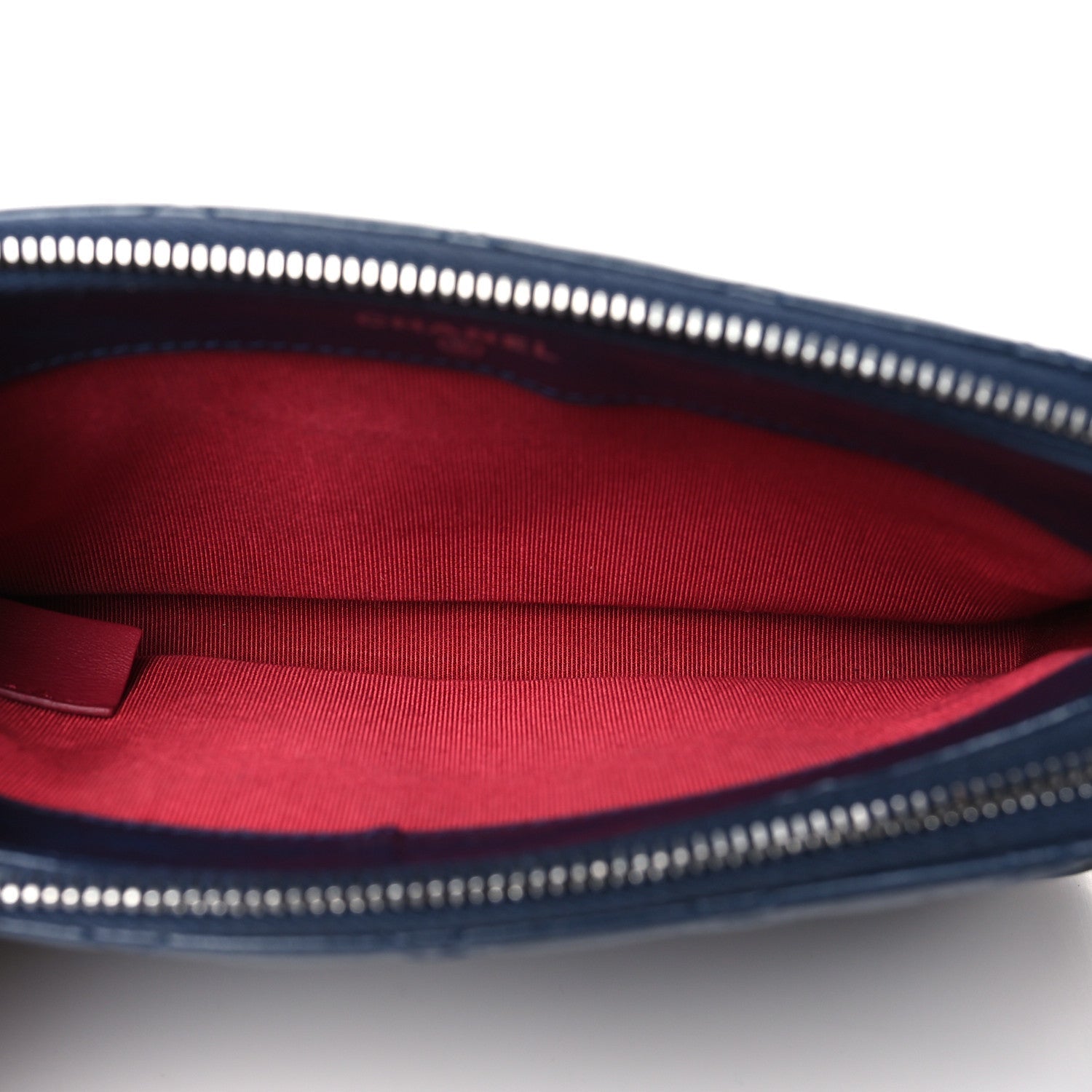 Chanel Aged Calfskin Quilted Small Gabrielle Clutch With Chain Navy Black