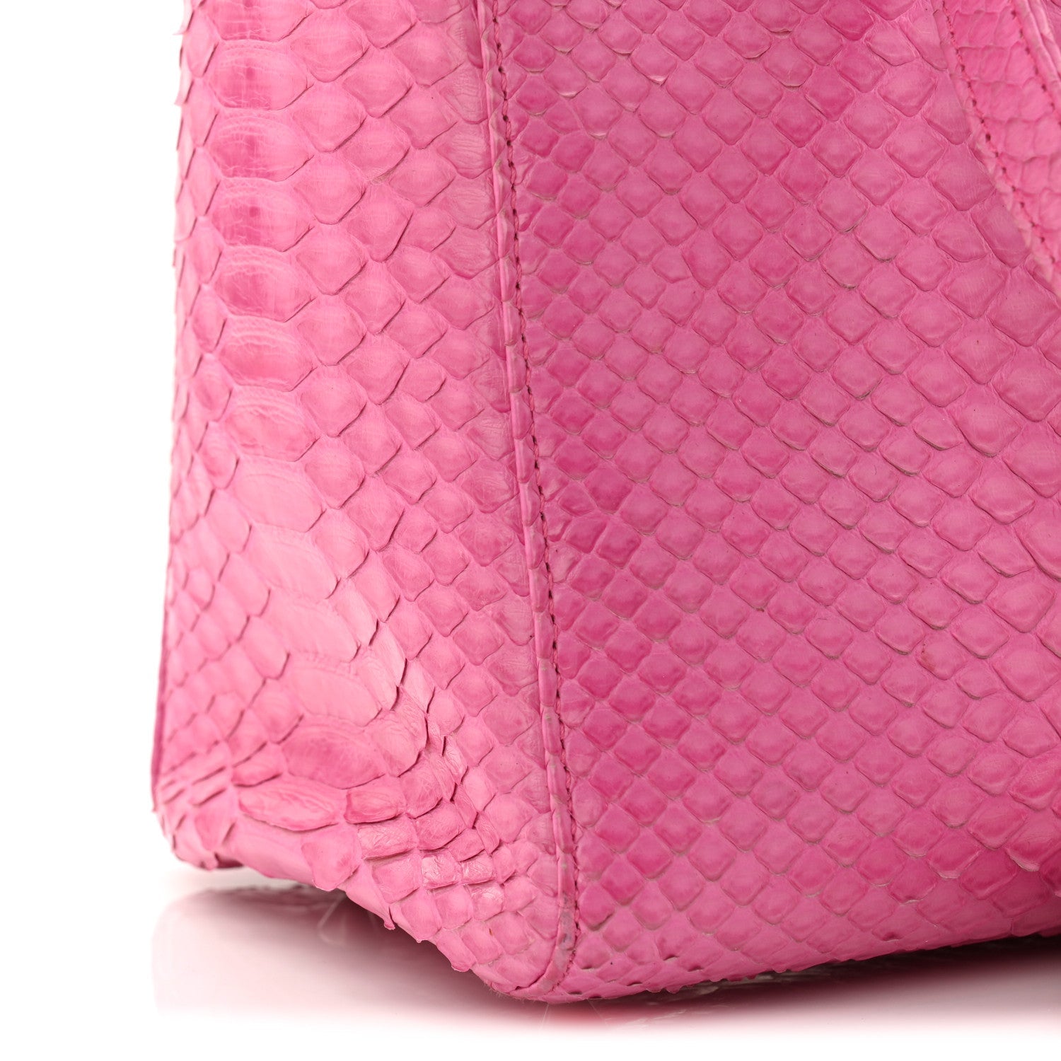 Christian Dior Snakeskin Medium Lady Dior Pink