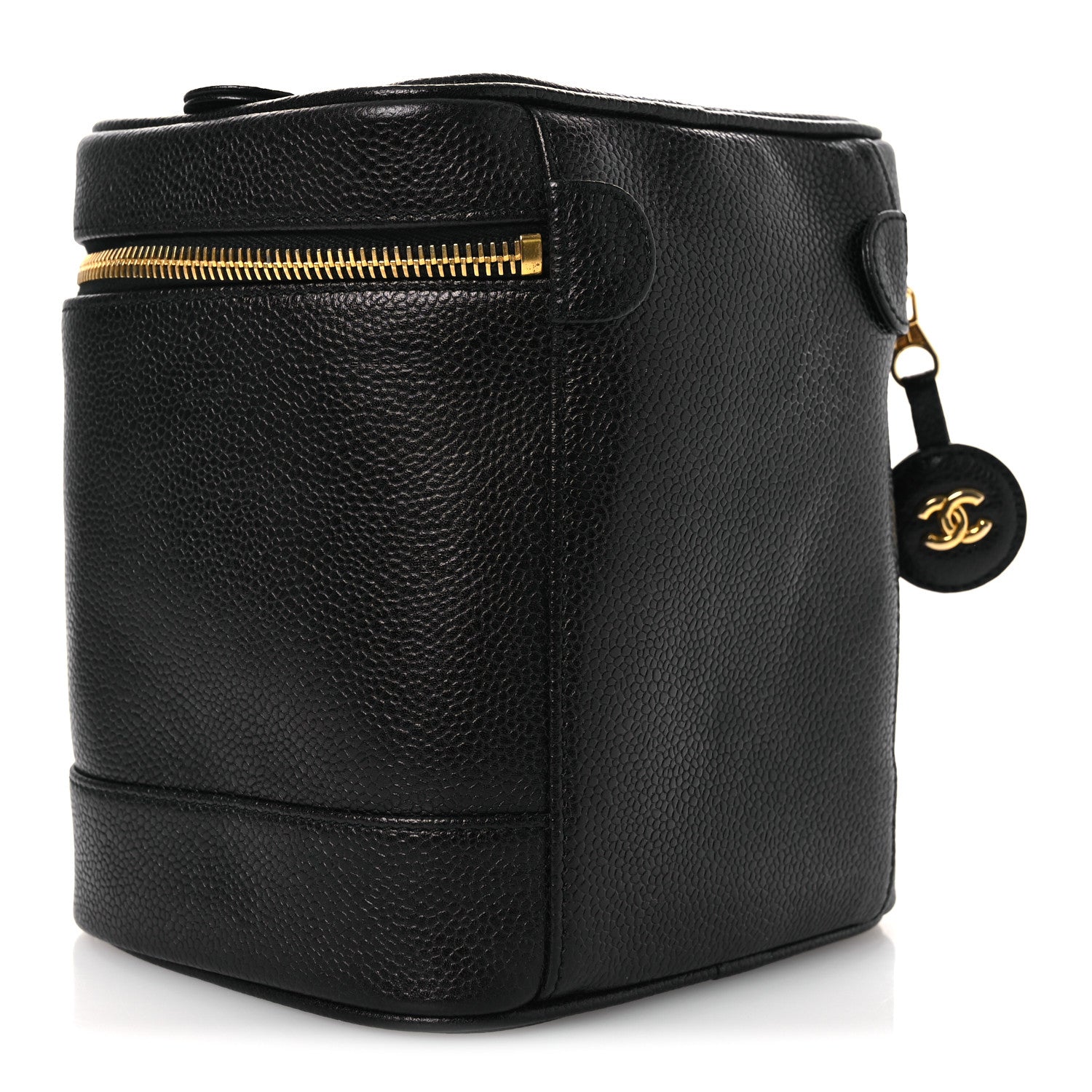 Chanel Caviar Vanity Cosmetic Case Black