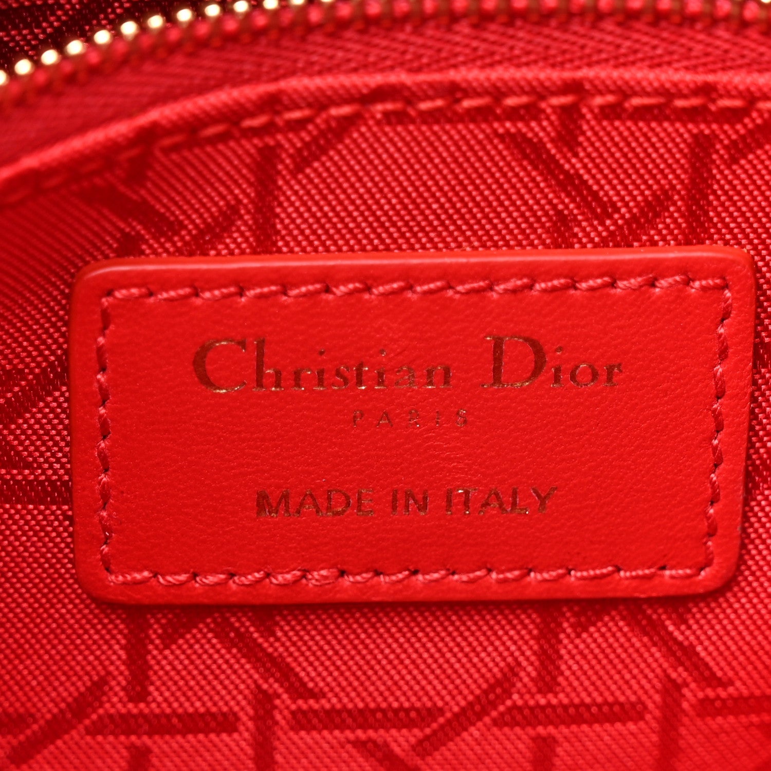 Christian Dior Lambskin Cannage Small My ABCDior Lady Dior Red