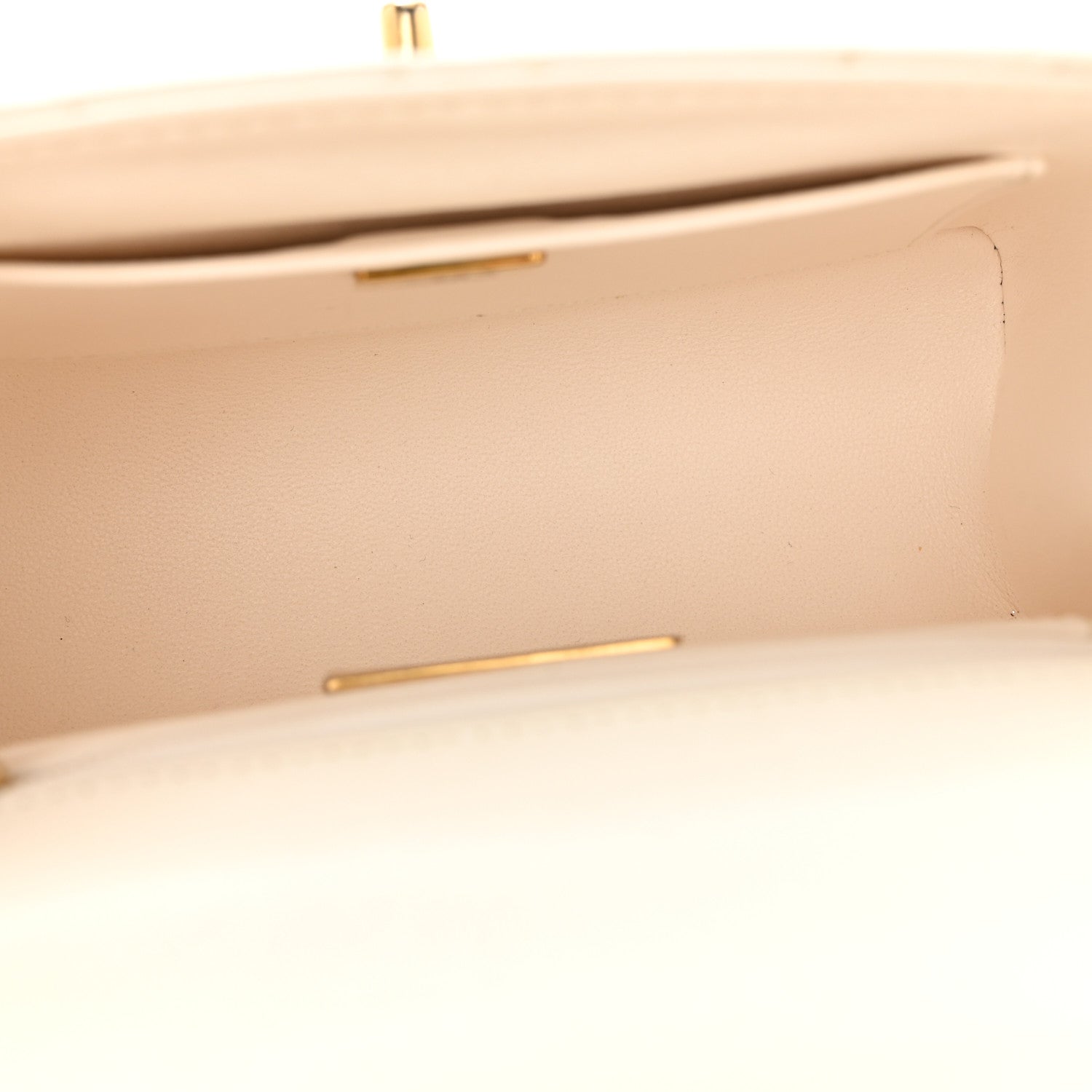Chanel Lambskin Handle Crush Top Handle Flap Bag White