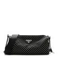 Prada Re-Nylon Studded Shoulder Bag Black
