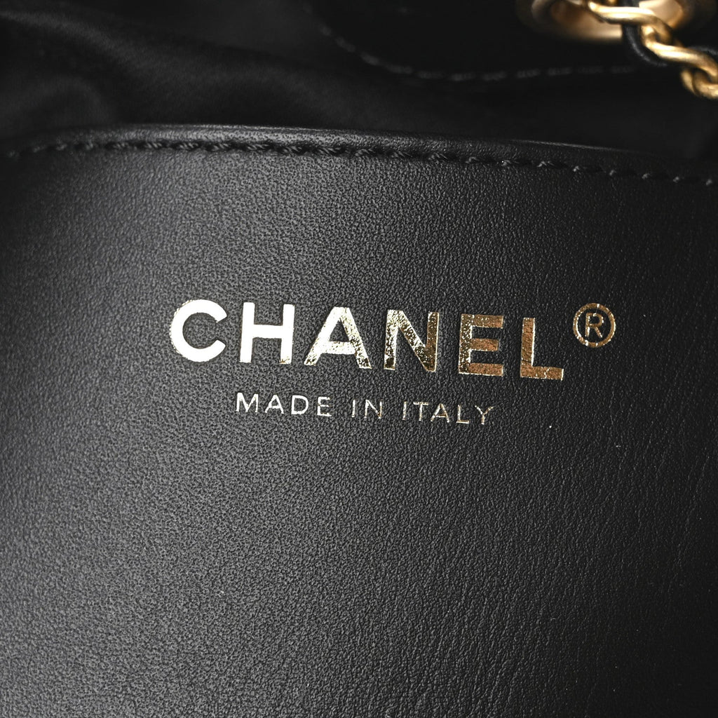 Chanel Suede Quilted Small Chanel 25 Handbag Black