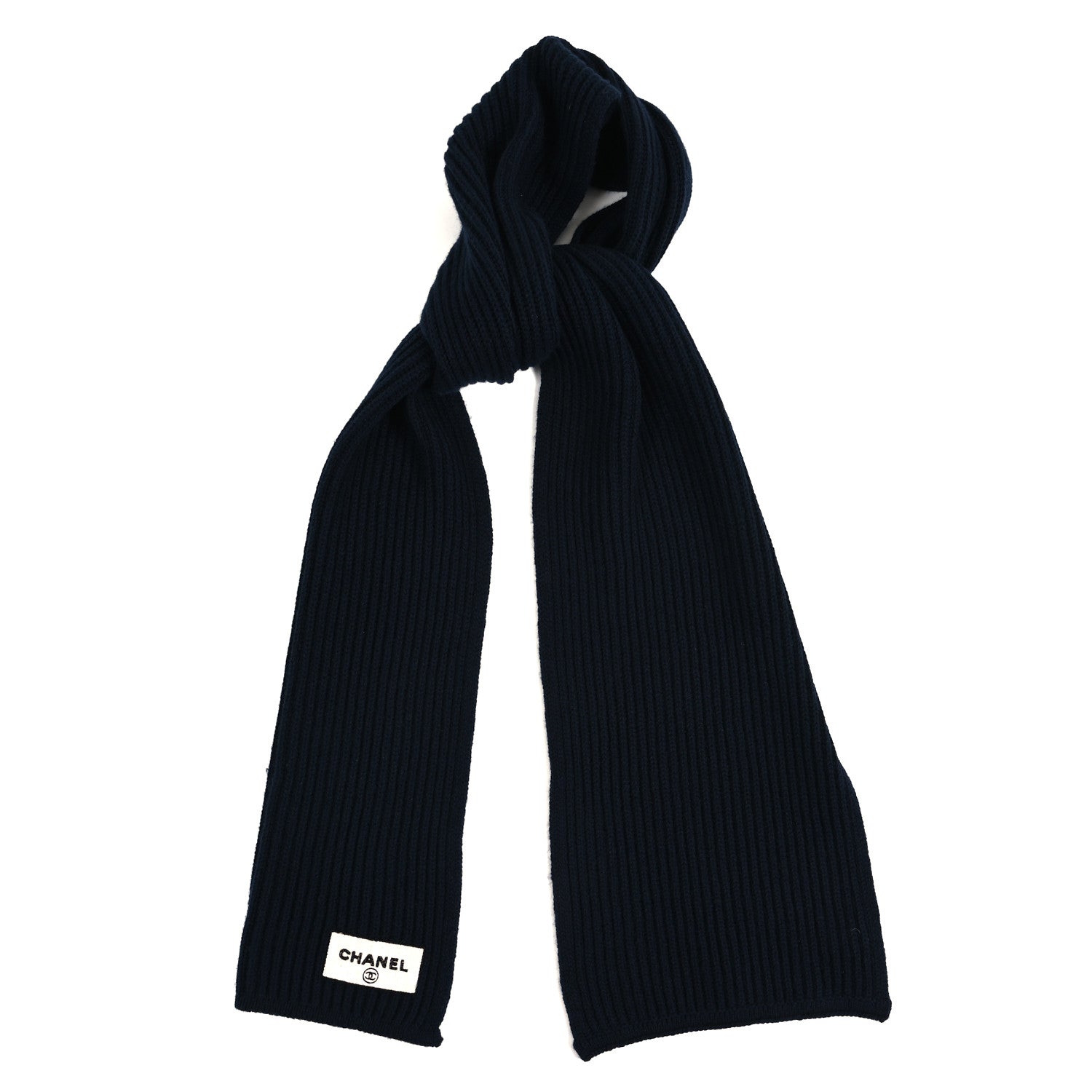 Cashmere Beaded Sequin Logo Scarf Blue