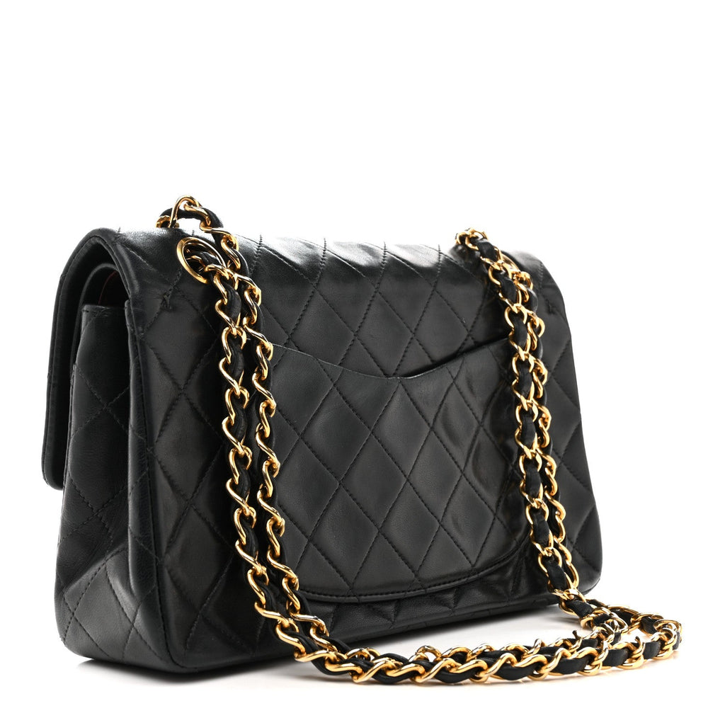 Chanel Lambskin Quilted Small Double Flap Black
