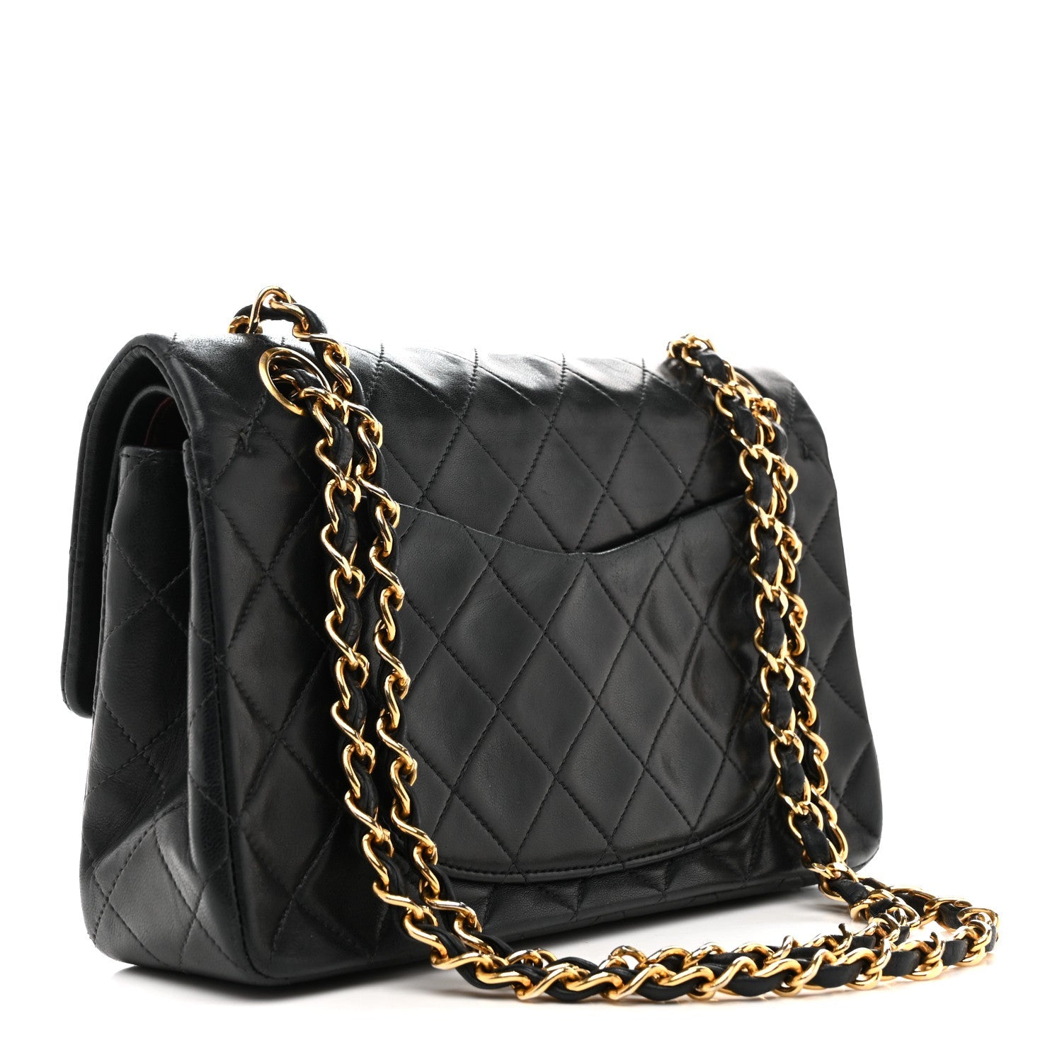 Chanel Lambskin Quilted Small Double Flap Black