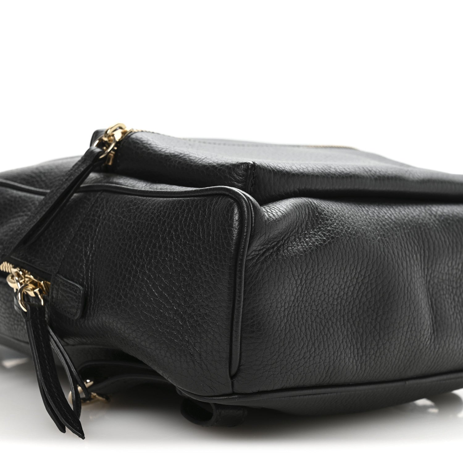 Gucci Pebbled Calfskin Soho Chain Backpack Black