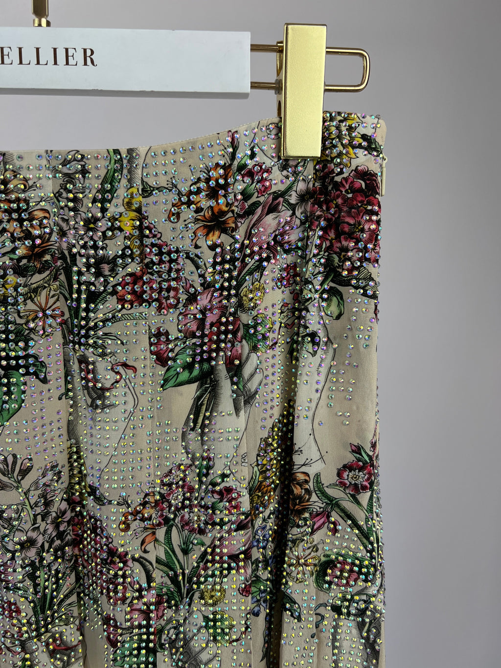 Gucci Floral Bouquet Print with Crystals Skirt IT 38 (UK 6) RRP £2250