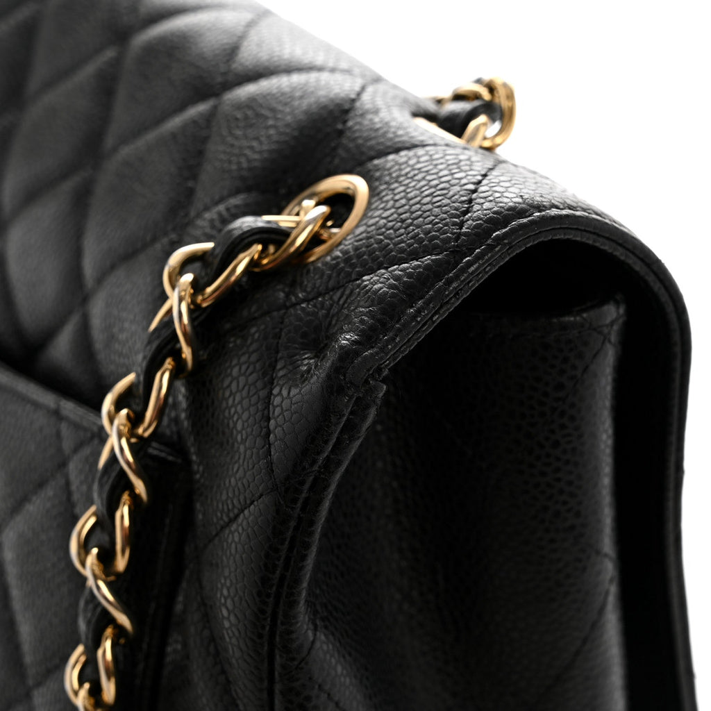 Chanel Caviar Maxi Single Flap Black