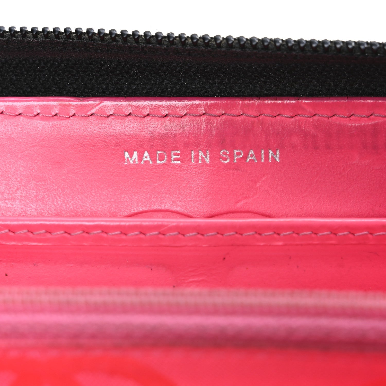 Calfskin Quilted Cambon Large Gusset Zip Around Wallet Black