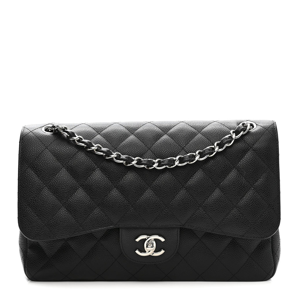Chanel Caviar Quilted Jumbo Double Flap Black