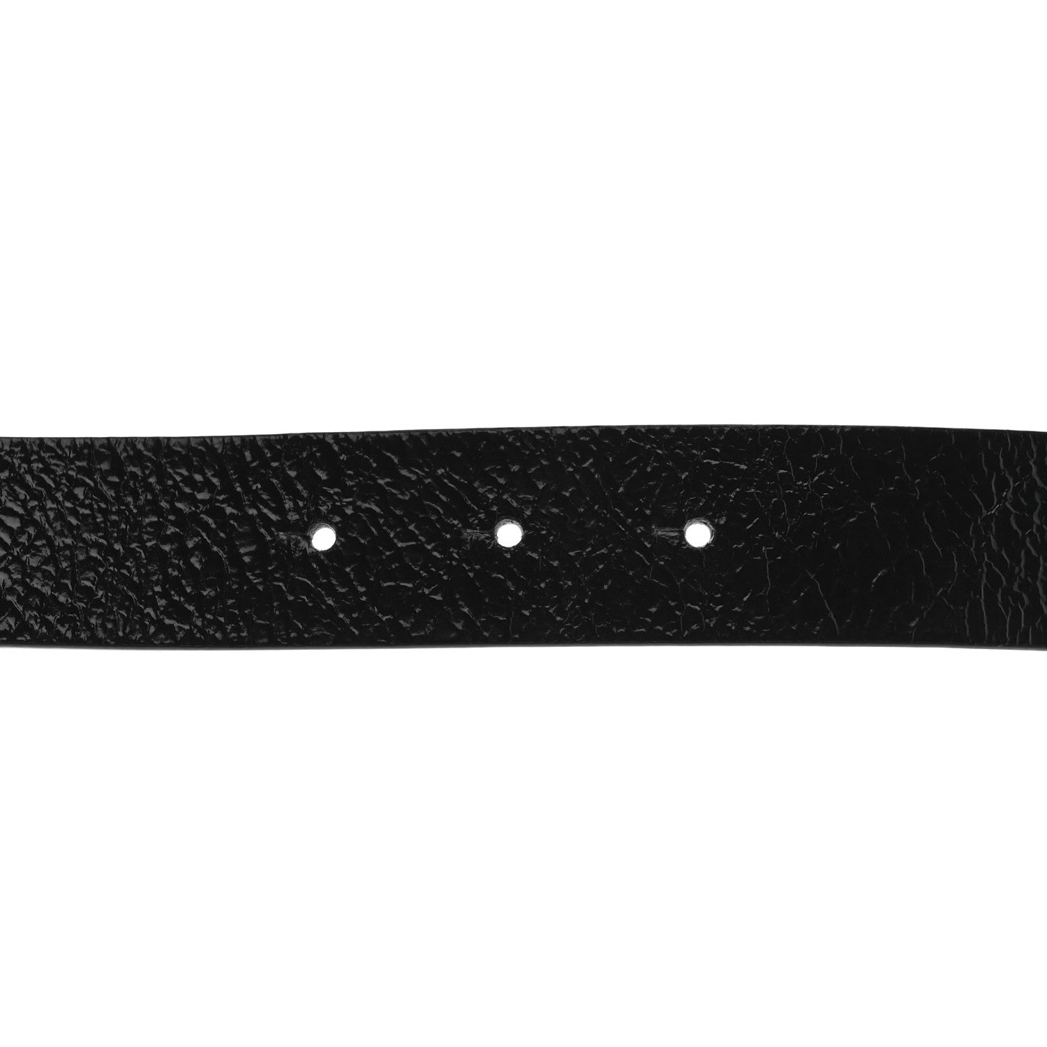Glazed Calfskin CC Belt 80 32 Black