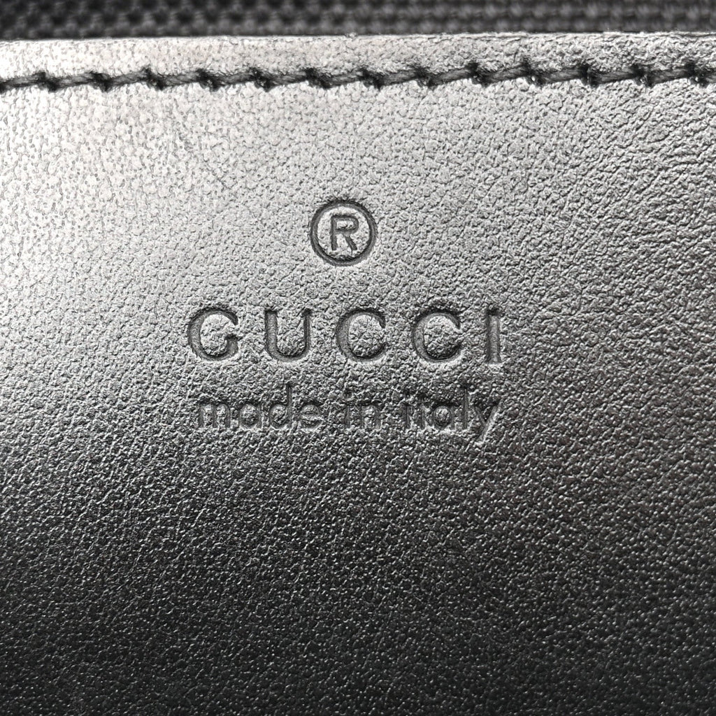 Gucci Calfskin Matelasse Monochrome Small GG Marmont Chain Shoulder Bag Black