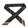 Louis Vuitton LV X TM Silk Monogram Multicolor BB Bandeau Black