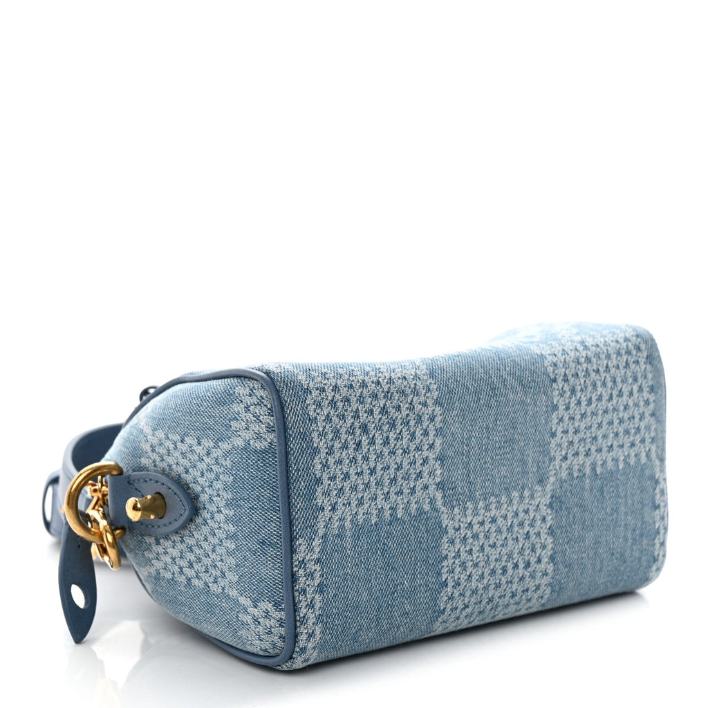Louis Vuitton Damier Denim 3D Speedy Bandouliere 18 Denim Blue