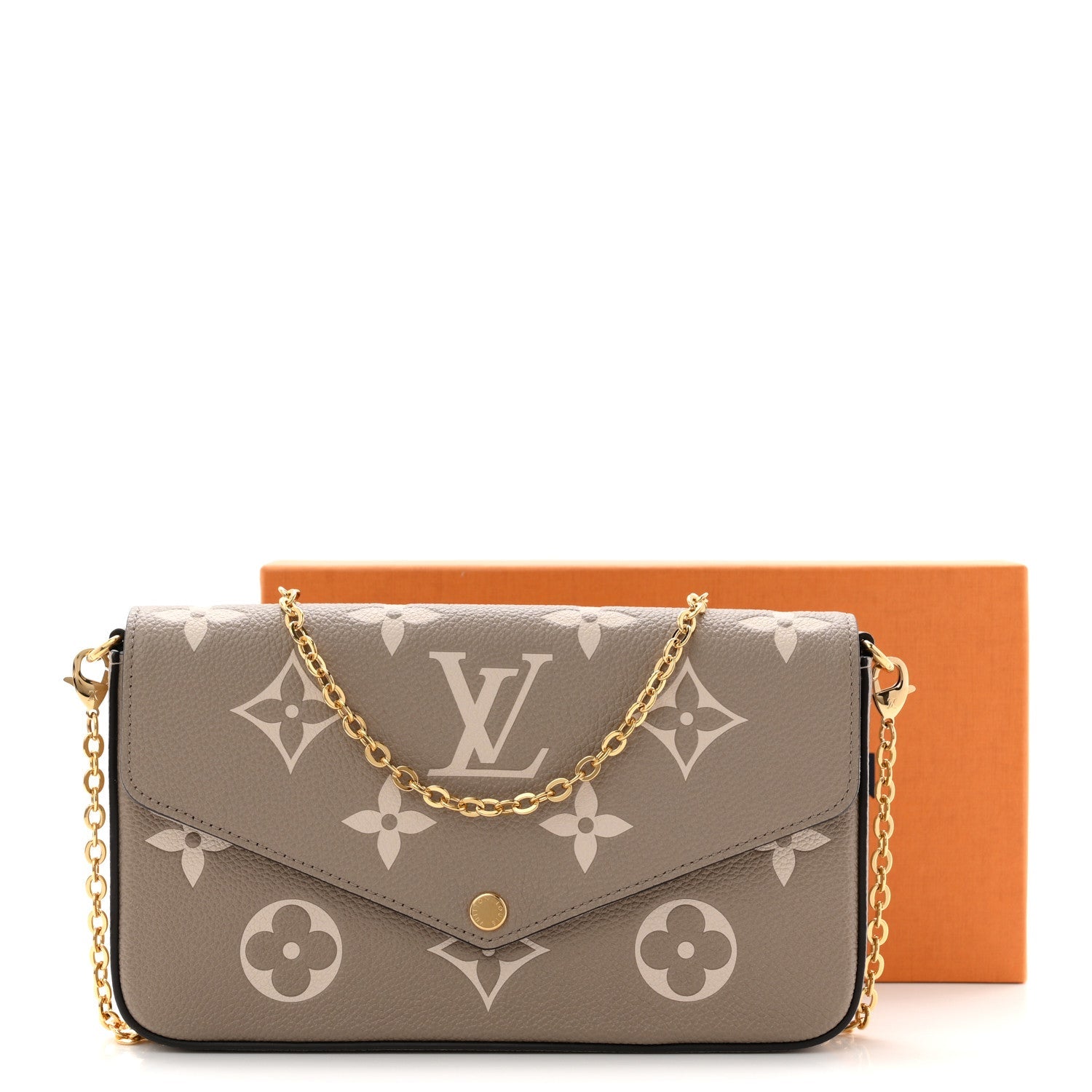 Louis Vuitton Empreinte Monogram Giant Felicie Pochette Tourterelle Creme