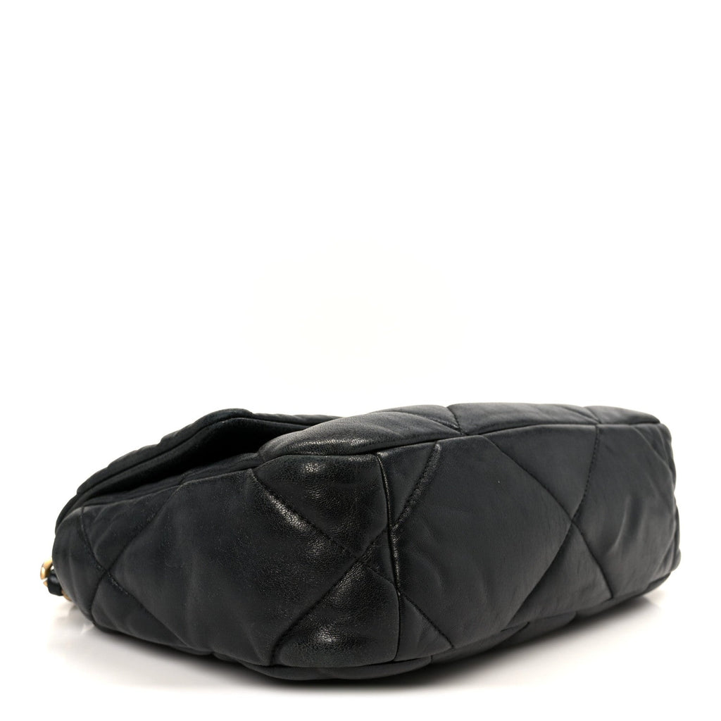 Chanel Lambskin Quilted Medium Chanel 19 Flap Black